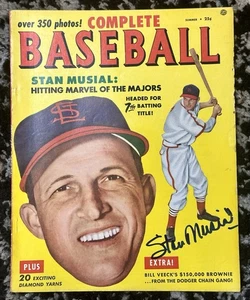 1953 komplettes Baseball-Magazin - Sommerausgabe - Stan Musial Cover signiertes Autogramm - Bild 1 von 2