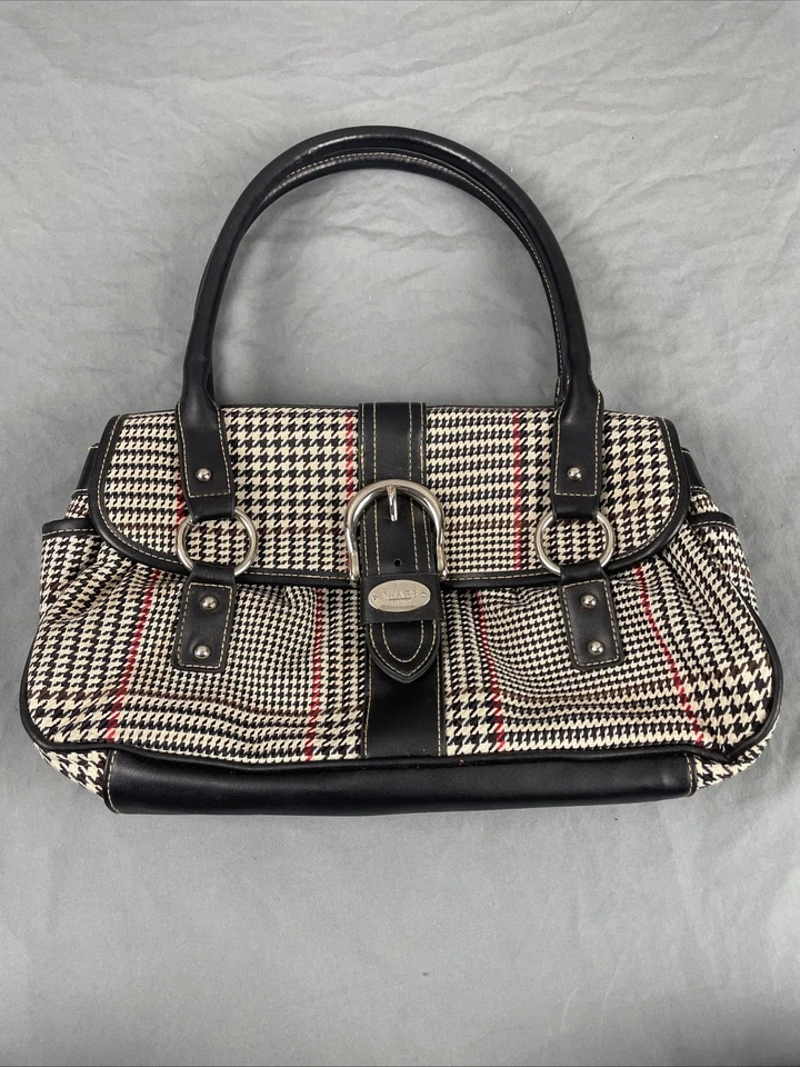Винтажный Y2K Chaps houndstooth herringbone клетчатая сумка сумочка twee опрятный - Изображение 1 из 4