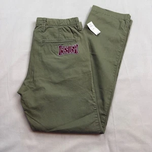 GAP Mens Slim Fit Military Patches Chino Pants 30x30 Olive Green NWT - Picture 1 of 10