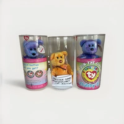 TY Beanie Babies Clubby IV & MC Mastercard 1st Edition Lot Of 3 Bundle - Image 1 of 4