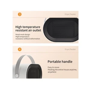 Compact Small Heater Portable Fast Heating 1000W Energy Saving with Remote - Picture 1 of 12