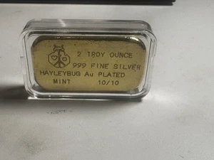 Hayleybug Mint 2 oz argento oro dorato spada della bestia sacra lingotto di pane #10/10 - Foto 1 di 4