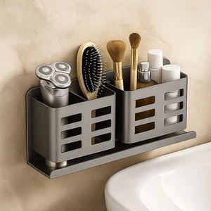 Portaspazzolino Elettrico Portaoggetti da Parete Rasoio Portaoggetti Impermeabile - Foto 1 di 15