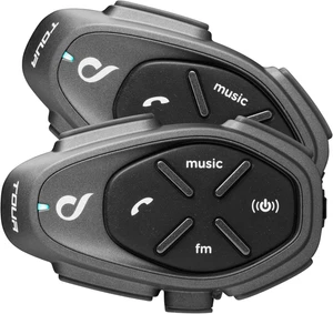 TOUR HD - Doppio - Interfono Casco Moto Auricolari Stereo Alta Fedeltà 40Mm, 4 M - Foto 1 di 12