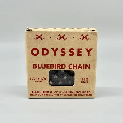 Cadena Odyssey Bluebird de una sola velocidad 1/2" x 1/8" negra 112 eslabones Foto 1 de 4