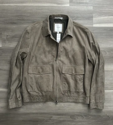 Todd Snider Suede Blousson Bomber Stone Full Zip Men’s Jacket Size XL Brand New - Image 1 of 4
