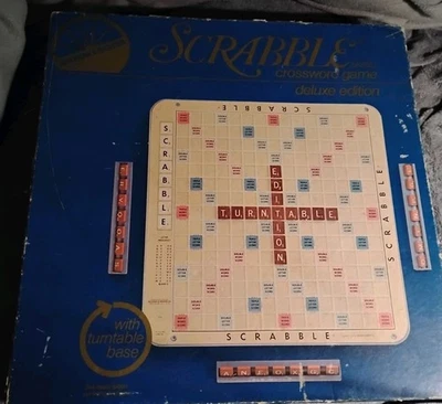 Scrabble Deluxe Edition with Turntable Base - Vintage 1977- Complete  - Image 1 of 4
