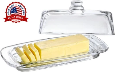 Mantequillera de cristal de 8 pulgadas con tapa, bandeja para postres НОВЫЕ США - Изображение 1 из 4