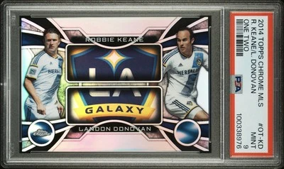 2014 Topps Chrome MLS One-Two Robbie Keane Landon Donovan #OT-KD PSA 9  - Image 1 of 3