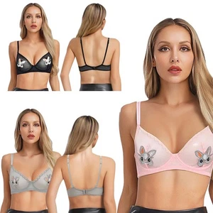 Womens Crop Tops Underwire Bralette Bikini Bra Club Wear Brassiere Nightclub - Afbeelding 1 van 47