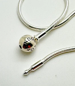 Original Pandora Schlangenglieder Halskette Necklace 925 Silber 45cm Nr.5P- - Bild 1 von 3