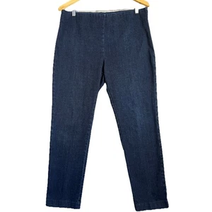 Lauren Ralph Lauren Pants Women’s 12 Blue Stretch Denim Trousers Preppy Office - Picture 1 of 12