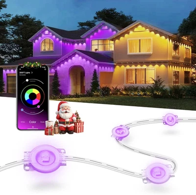 300Ft Permanent Outdoor Lights for House, 2025 New Smart RGB Christmas Lights Ou - Image 1 of 4