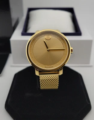 Reloj Movado Bold 3600580 para mujer con pulsera de malla en tono dorado esfera dorada ⌚ Foto 1 de 4