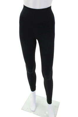 Set Active Womens Stretch Ribbed Detail Athletic Leggings Black Size XS - Image 1 of 4