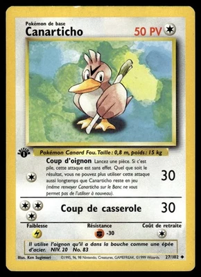 Base Set 1st Edition #027/102 Farfetch'd (French) - Image 1 of 2