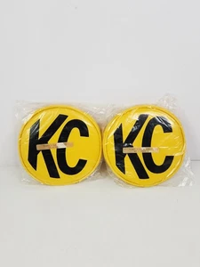 Vintage Pair KC Hilights Covers For Fog Lights Lot Of Two 6" KC 5101 Vinyl - Picture 1 of 9