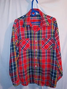 Vintage 70er Big Mac JC Penney Flanell Hemd Herren XLT kariert Grunge - Bild 1 von 9