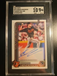 2025 Topps #65 Gunnar Henderson Flagship Real One Auto 10 Mint 9 - Picture 1 of 2