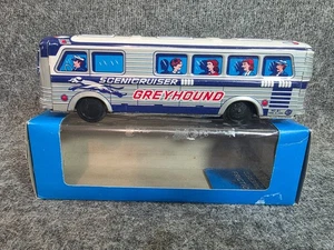 Vtg Greyhound Scenicruiser Bus Tin Toy w Box Japan Friction Powered - Picture 1 of 8