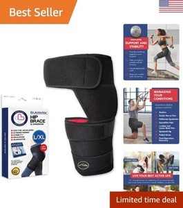 Stabilisierende Hüftstütze Bandage zur Linderung von Ischias- und Oberschenkelschmerzen - Schwarz L/XL - Bild 1 von 10