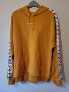 Adidas gelb Hoody Herren Gr. Medium Kapuze Retro Fleece Pullover / Sweatshirt - Bild 1 von 13