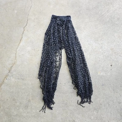 Винтажный шарф пончо бурлеск 90-х с воротником мистический бисер шаль  - Изображение 1 из 4