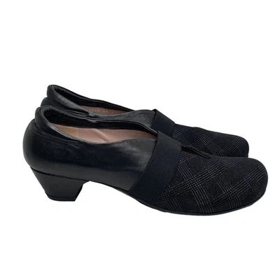 BeautiFeel Bertha Cuero Negro Mary Jane Cubano Tacones Bajos Talla 42 EE. UU. 11.5 Foto 1 de 4