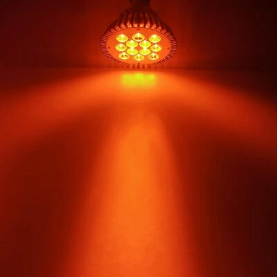 36W Amber 600nm~605nm PAR38 LED Lamp Spot Light Bulb for Therapy Plant Aquarium - Image 1 of 4