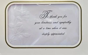 25 Funeral Sympathy Cards Blank Inside Thank you Kindness - Picture 1 of 3