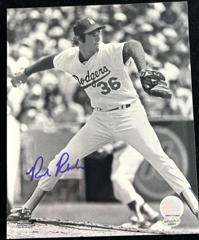 Foto autografiada firmada por Rick Rhoden de los Dodgers de Los Ángeles - Certificado de autenticidad Foto 1 de 1