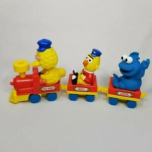 Illco Sesame Street Big Bird Bert Cookie Monster Train Engine Car Wind-Up Toy - Picture 1 of 9