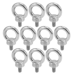 10Pcs M6 Stainless Steel Lifting Ring Eye Bolt Heavy Duty Marine Grade Ring FF - Picture 1 of 22