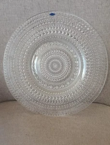 Vintage littala Kastehelmi Large Glass Plate Serving Platter- 12.25” - Picture 1 of 4