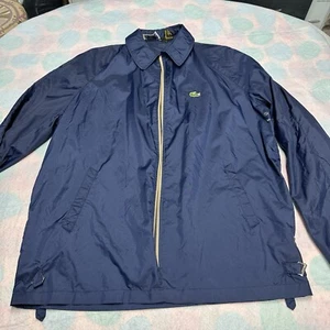 Vintage Izod Lacoste Navy Windbreaker Rain Jacket and Pants Track Suit Size L - Picture 1 of 19
