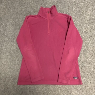 Patagonia Sweater Womens Large Long Sleeve 1/4 Zip Casual Outdoor Pink Fleece - Image 1 of 4