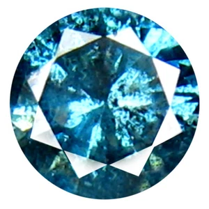 Piedra preciosa diamante azul vivo corte redondo llamativo (4 x 4 mm) grado AAA de 0,34 quilates - Imagen 1 de 1