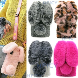 for AT&T Motivate Pro 2 5G Case 3D Girly Faux Bunny Fluffy Soft Warm Phone Cover - Picture 1 of 38