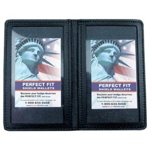 PERFECT FIT STYLE 504 Duty Leather Double ID Case 3.5"X5" CLOSED - Picture 1 of 4