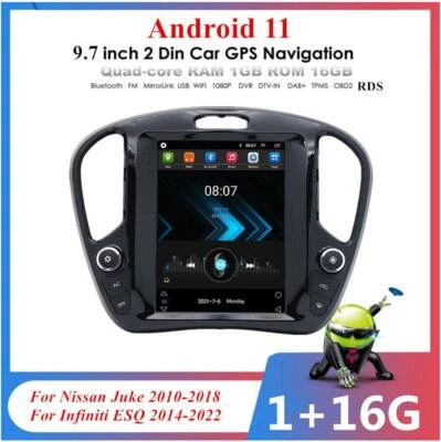 9.7'' Vertical Android 11 Stereo Radio GPS Navigation For Nissan Juke 2010-2018 - Imagem 1 de 4