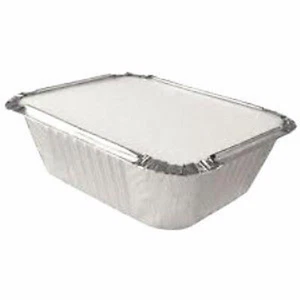 Aluminiumfolie Behälter und Deckel Nr. 2 Heißes Essen Mitnehmen Chinesisch Indische Mahlzeit SEP - Bild 1 von 12
