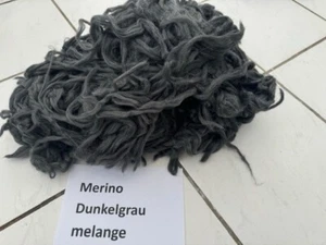 200g Kammzug Abrisse dunkelgrau/melange Filzen Märchenwolle Filzwolle Nassfilzen - Bild 1 von 3