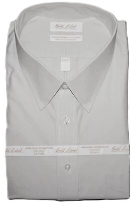 Roundtree Yorke Gold Label Dress Shirt 19 - 36/37 BIG Light Gray NWT (BT-11) - Image 1 of 3