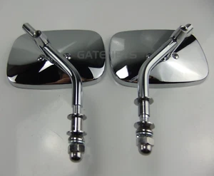 Par de espejos cromados para HARLEY DAVIDSON SPORTSTER LOW RIDE FAT BOY V-ROD SOFTAIL - Imagen 1 de 12