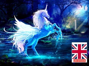 Big Replica Fan Art Unicorn Horse Full Drill 5D Diamond Painting *UK STOCK* - Picture 1 of 4