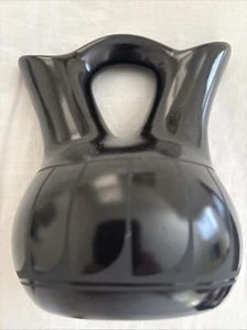 Vintage signierte Adakai Navajo Blackware Hochzeitsvase - TOP - Bild 1 von 7