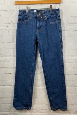 Pantalones de mezclilla Hurley Jeans para niños talla 10 lavado medio 84 ajustados 5 bolsillos Foto 1 de 4
