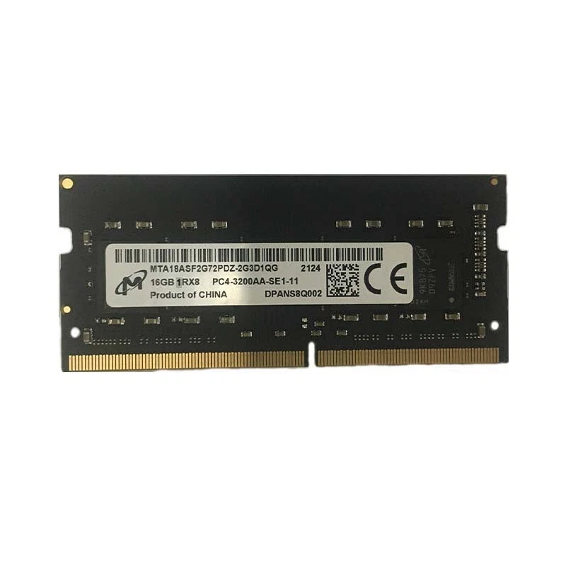 Micron 16GB 1RX8 DDR4 PC4-3200AA PC4-3200MHz SO-DIMM Laptop Memory RAM - Image 1 of 1