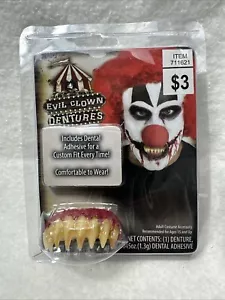 Fun World Evil Clown Dentures/teeth Halloween Costume Accessory B1 - Picture 1 of 2