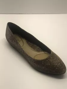 Soft Style by Hush Puppies Darlene Gold Silver Cosmic Shoes Flats Small Wedge - Picture 1 of 12